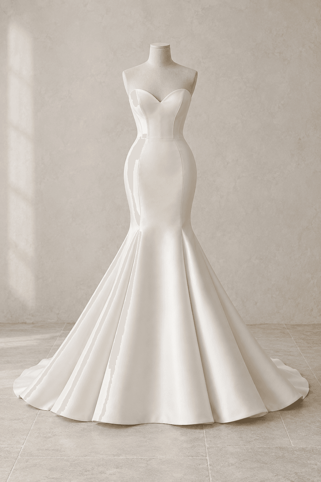 The sculpted silhouette: AI-generated Mermaid wedding dress concept